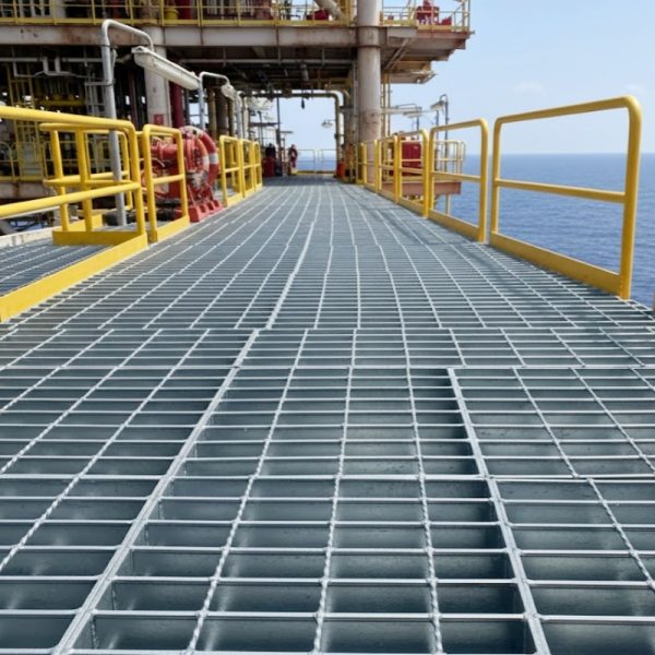 industrial platform i bar grating installation