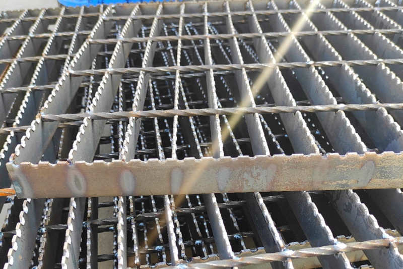 serrated safety steel grating anti slip industrial platform