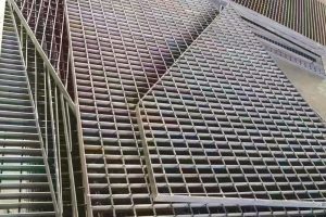 steel grating open area calculation diagram with spacing measurement